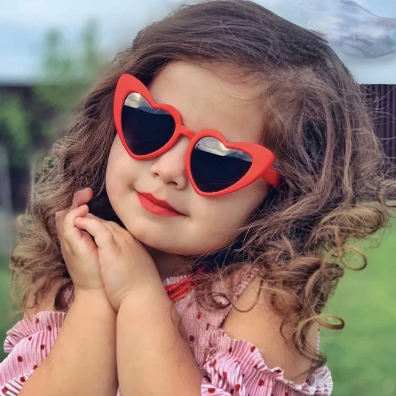 Kids Cartoon Heart Sunflower Sunglasses Girls Boy Children Outdoor Round UV400 Sun Glasses children sunglasses kids sunglasses