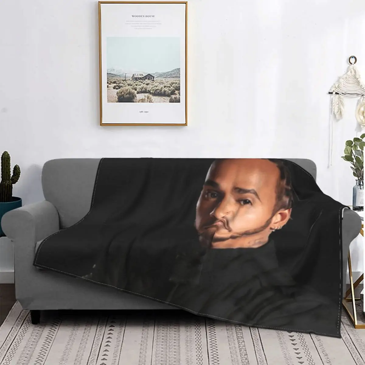 

Lewis Hamilton Blanket Flannel Warm Microfiber Durable for Children Adults Travel Bedspread Sofa Cover Bedroom Couch Blanket