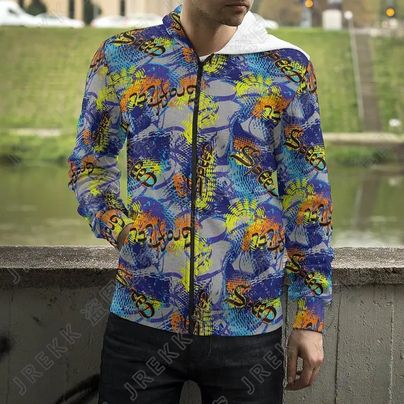 thumbnail image 1 of Sudadera con capucha y estampado 3D de dibujos animados, sudadera con cremallera y letras explosivas, estilo punk y grafiti, para hombres, mujeres y niños, ropa de calle de moda, 1 of 5