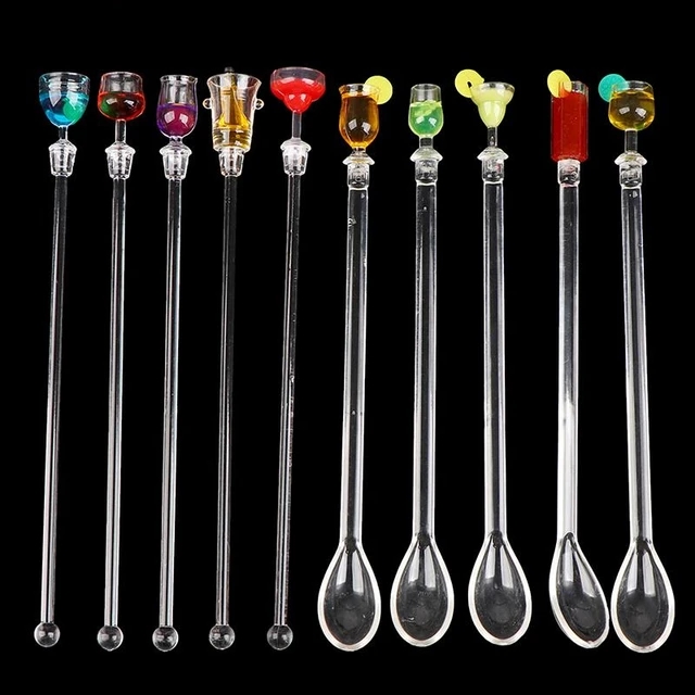 Coffee Spoon 500 PCS Disposable Tiny Coffee Tea Spoon White Plastic Stir  Cocktail Sticks Mini Tea Stirrer