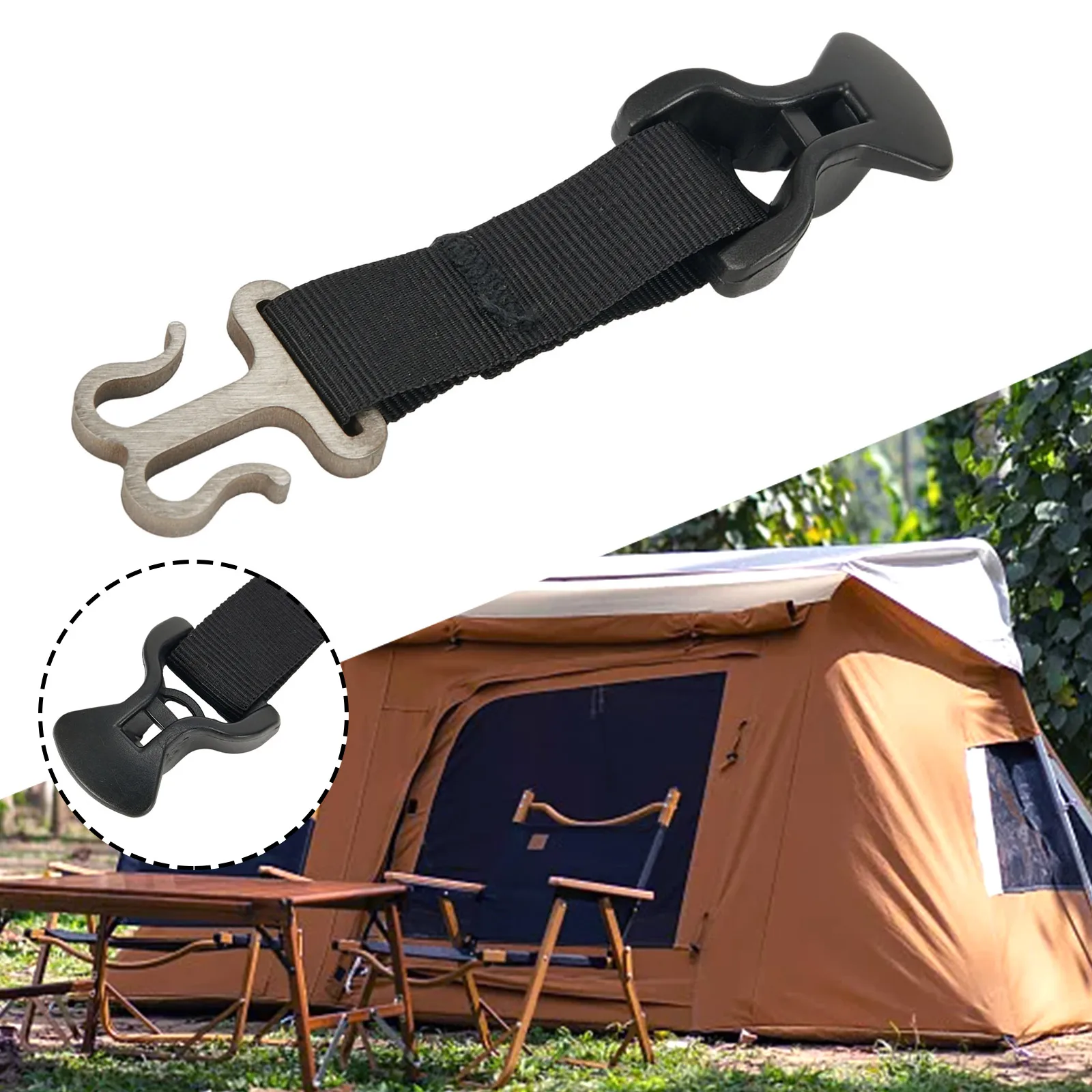 Camping Tent Buckle Rope Tensioner Awning Hooks Wind Rope Holder Tent Double-door Pull-up Outdoor Hiking Tents Accessories camping tent accessories camping tent fasteners tent hooks