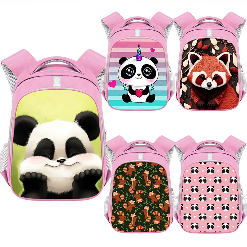 

Cute Animal Raccoon Red Panda Print Backpack Children School Bags Boys Girls Kindergarten Bag Student Kids Bookbag Gift