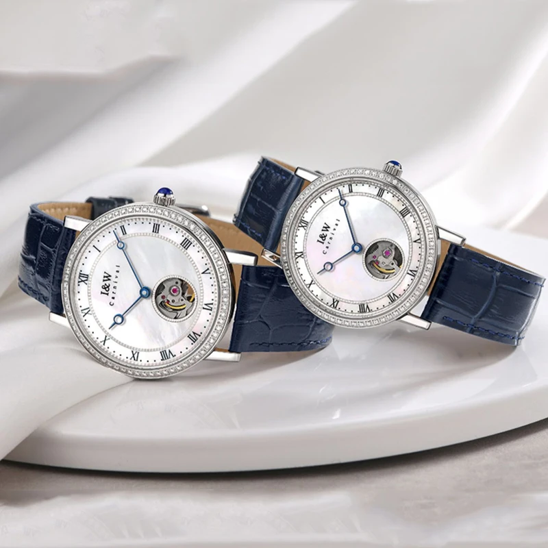 Orologio meccanico ultra sottile Carnival Brand IW Series da uomo con cinturino in pelle, movimento MIYOTA, tourbillon, orologio da uomo di lusso_voghion.com