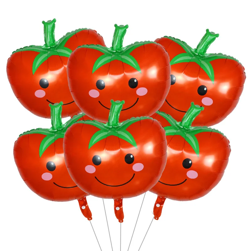 6 pezzi palloncini di frutta fragola avocado foglio di alluminio palloncino di elio anguria arancione cactus ballon decorazioni per feste a tema per bambini  15