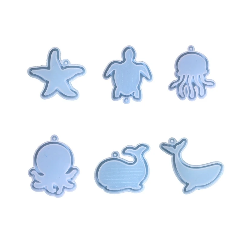 

2024 New Marine Animals Resin Shaker Molds Handmade Pendant Decoration Silicone Molds Keychain Mold Easy to Clean