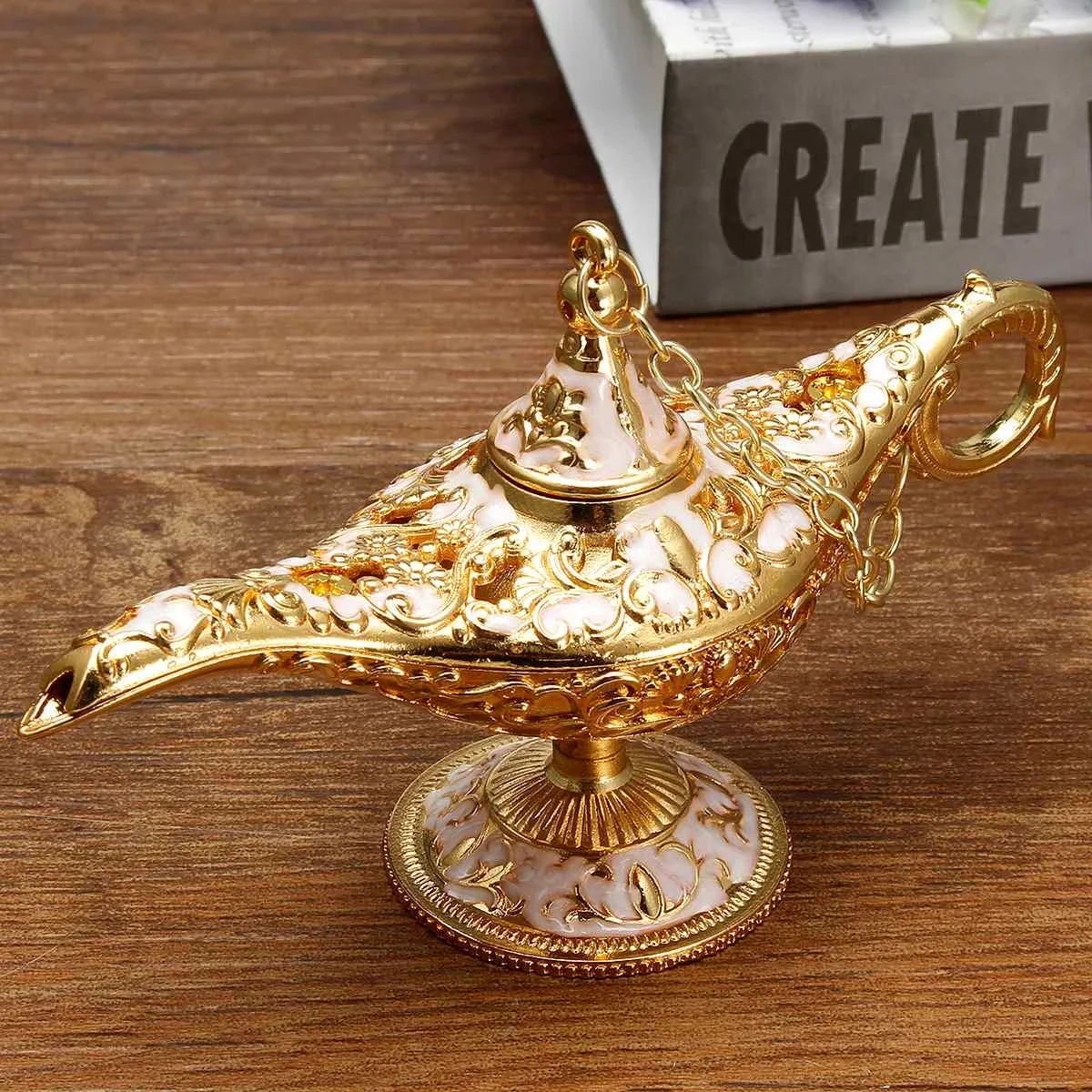 Aladdin Lamp Retro Tradizionale Scava Fuori Fiaba Magic Aladdin Wishing Lamp Teiera Accessori Per La Decorazione Della Casa