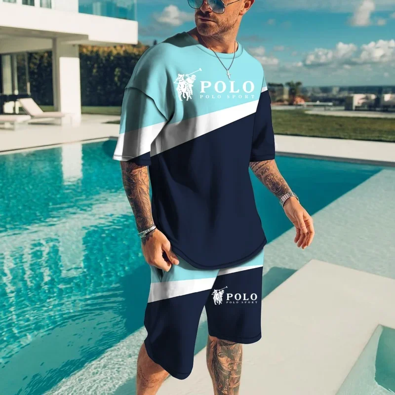 Stripe 2024 Summer Luxury Big Brand Stripe 3D Digital Printing Men's Suit Fashion Casual Wear Unisex Breathable Comfortable Men 5