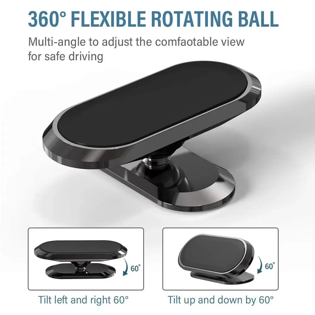 360° Rotating Magnetic Car Phone Holder - Universal Smartphone Mount and GPS Stand