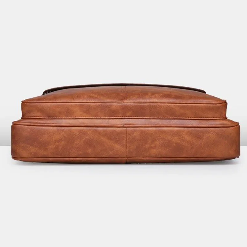 PU Leather Shoulder Bag Large Capacity Portable Casual and Waterproof Crossbody Document Bag Men Briefcase Laptop leather briefcase