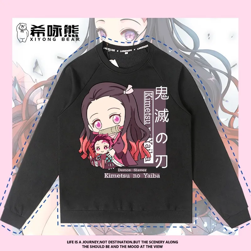 

Ghost Kill Blade Co-name Crewneck Hoodie Men 2023 New Japanese Two Yuan Design Clothes Oversize Cotton