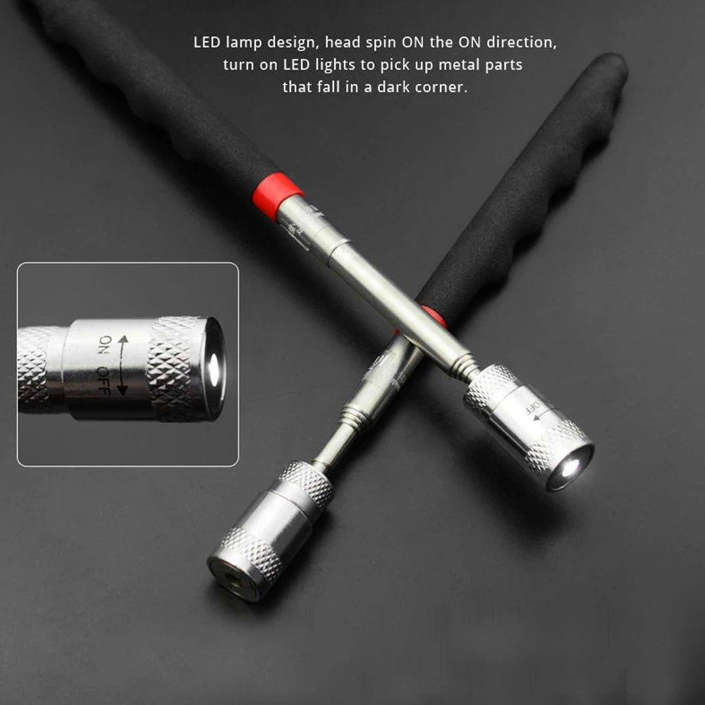 Portable Telescopic Magnetic Pen Metalworking Handy Tool Magnet Capacity for Picking Up Nut Bolt Extendable Pickup Rod Stick