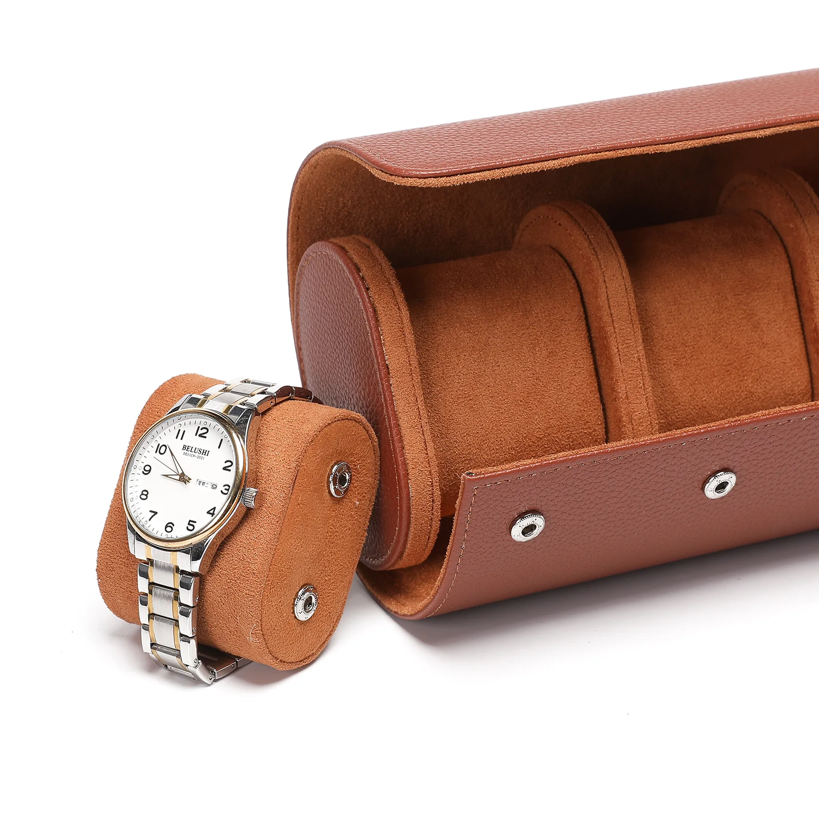 Embers Leather Watch Storage Box 1 2 3 Slots Luxury Genuine Travel Bag Case Gift Box Pouch watch storage box