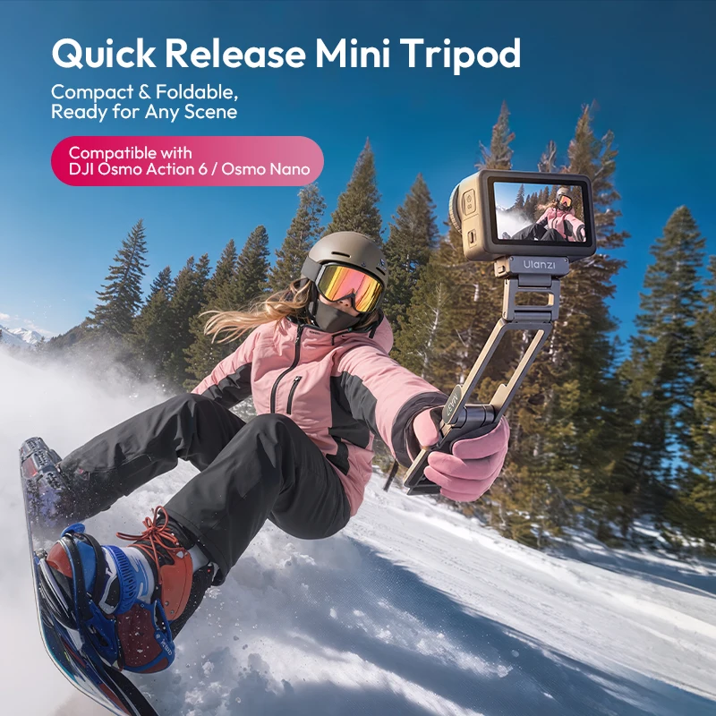 Ulanzi MA37 Quick Release Mini Tripod for DJI Osmo Action 6 / Osmo Nano Vlog Selfie Food Exploration Fitness Sports Event Record