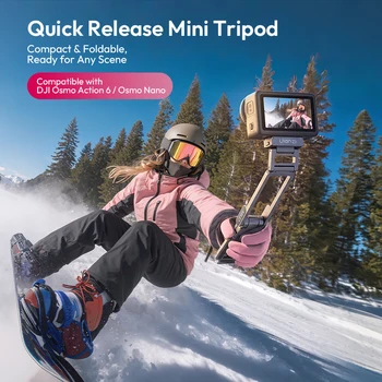 Ulanzi MA37 Quick Release Mini Tripod for DJI Osmo Action 6 / Osmo Nano Vlog Selfie Food Exploration Fitness Sports Event Record