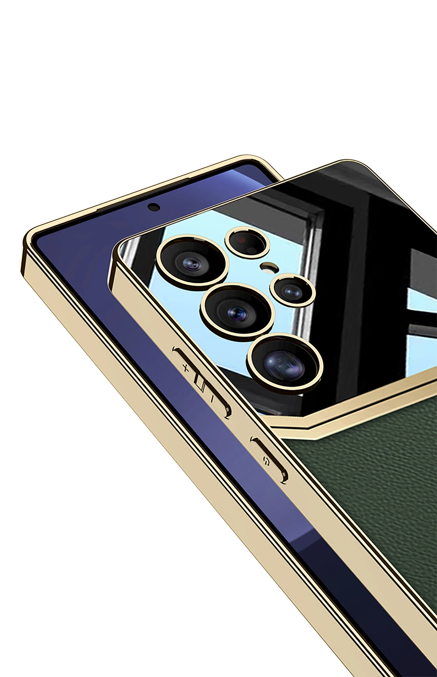Luxury Plating Leather Case For Samsung Galaxy S25 S24 S23 Ultra Camera Protecti