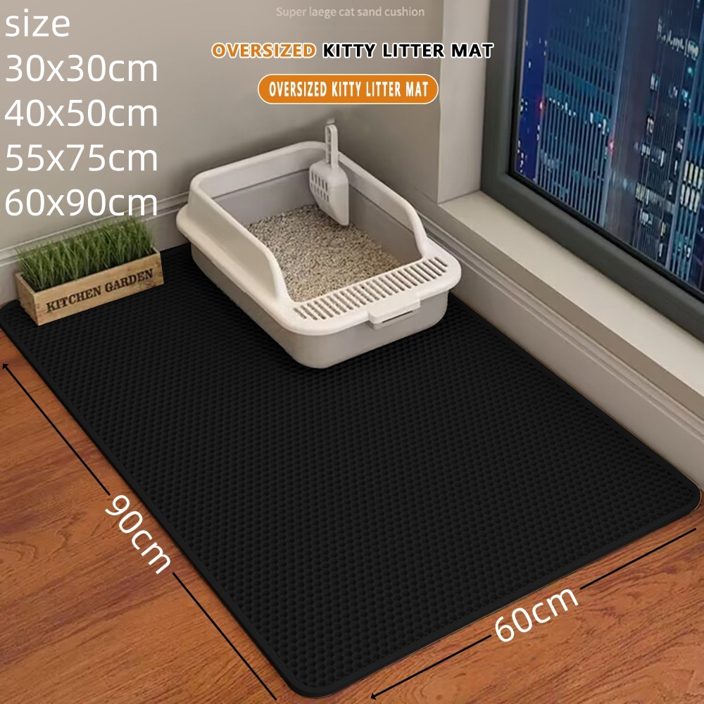 Large Size Eva Double Layer Waterproof Cat Litter Mat Pet Litter Box Mat Pet Toilet Cat Mat Nonslip Sand Cat Washable Mat
