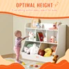 VEVOR Kid Storage Cubby Toy Storage Organizer with Bookshelf Children Book Toy Shelf for Kids Room Playroom Kindergarten Nursery 3