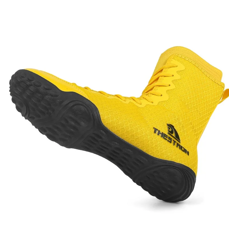 New Indoor Fitness Wrestling Shoes Non-slip Lightweight Breathable Sports Shoes Men's Professional Boxing Shoe Plus Size