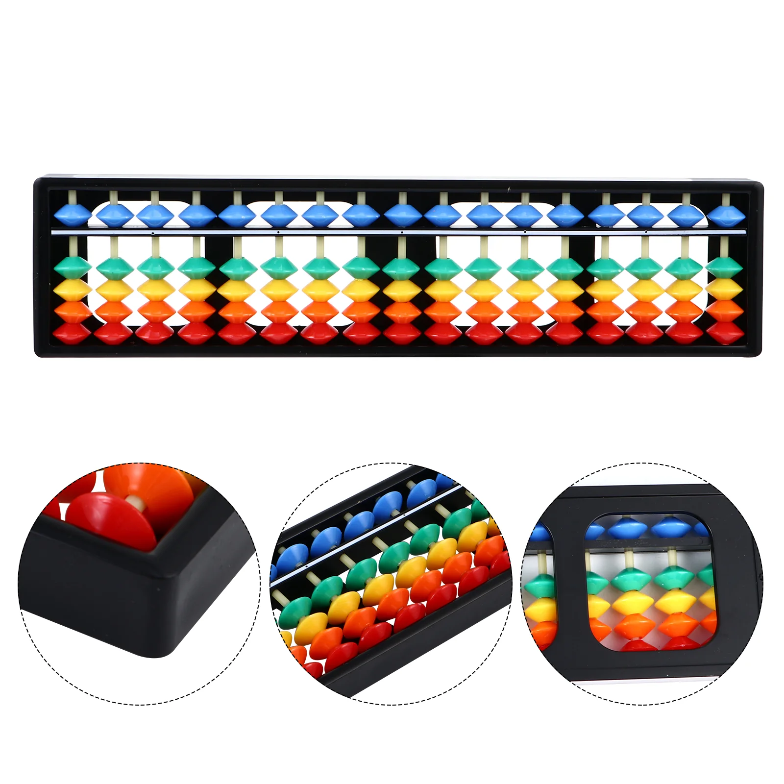 Abacus Math Chinese Abacuses Bead Counter Tool Rapid Calculation User-friendly Arithmetic 17 Digits Rods Abs