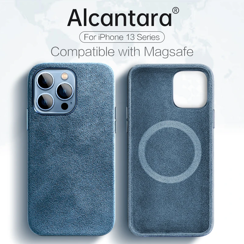 iphone 13 pro cover SanCore Alcantara Case for iPhone 13 Pro Max Series Phone Case Compatible with Magsafe Wireless Charger Magnetic Cover case iphone 13 pro 