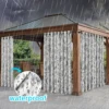 1PC New Fashionable, Simple and Fresh Butterfly Flower Home Decoration Print Perforated Waterproof Curtain, Machine Washable, Su 6