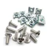 10 Set Plastic Cover Silver Stainless Steel Screw Bolt and U Type Clips with Nut M6 6mm M5 5mm for Motorcycle Scooter ATV Moped