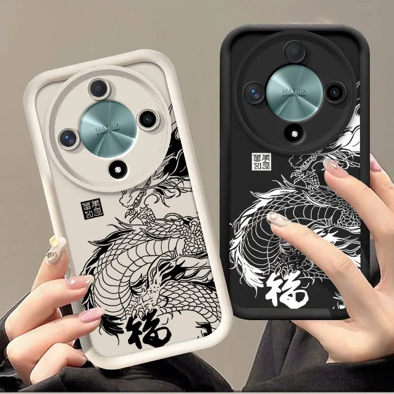 Fashion Dragon Totem Soft Silicone Shockproof Protective Case