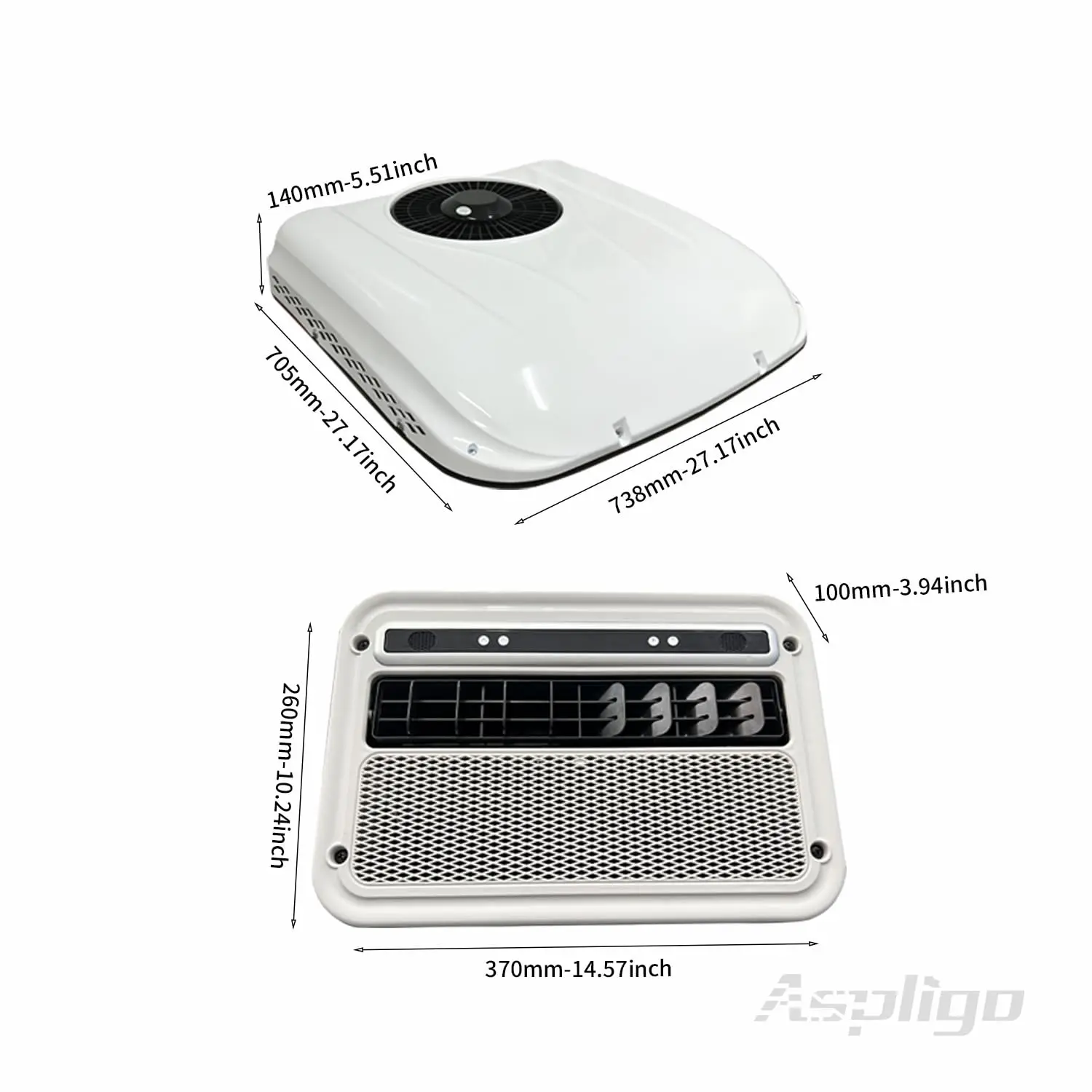 12V 24V Aria condizionata elettrica per camion RV Refrigerazione sul tetto Camper Camper Van Roulotte Sistema di raffreddamento per parcheggio auto - Image 4