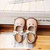 Little Girl Leather Shoes Fashion Sweet Bowtie Children's Flats Embroidery Causal Kids Versatile Princess Wedding Shoes Non-slip 6