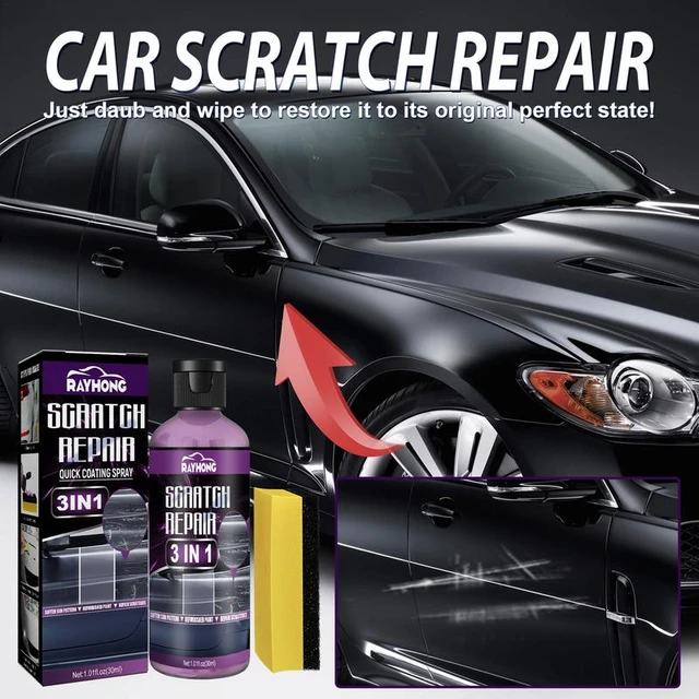 Car Scratch Remover-Effective Repair-Odourless Nano Spray Vehicle Scratch Repair Spray Kit with Sponge and Cloth Car Scratch Paint Cleaner for Wheel