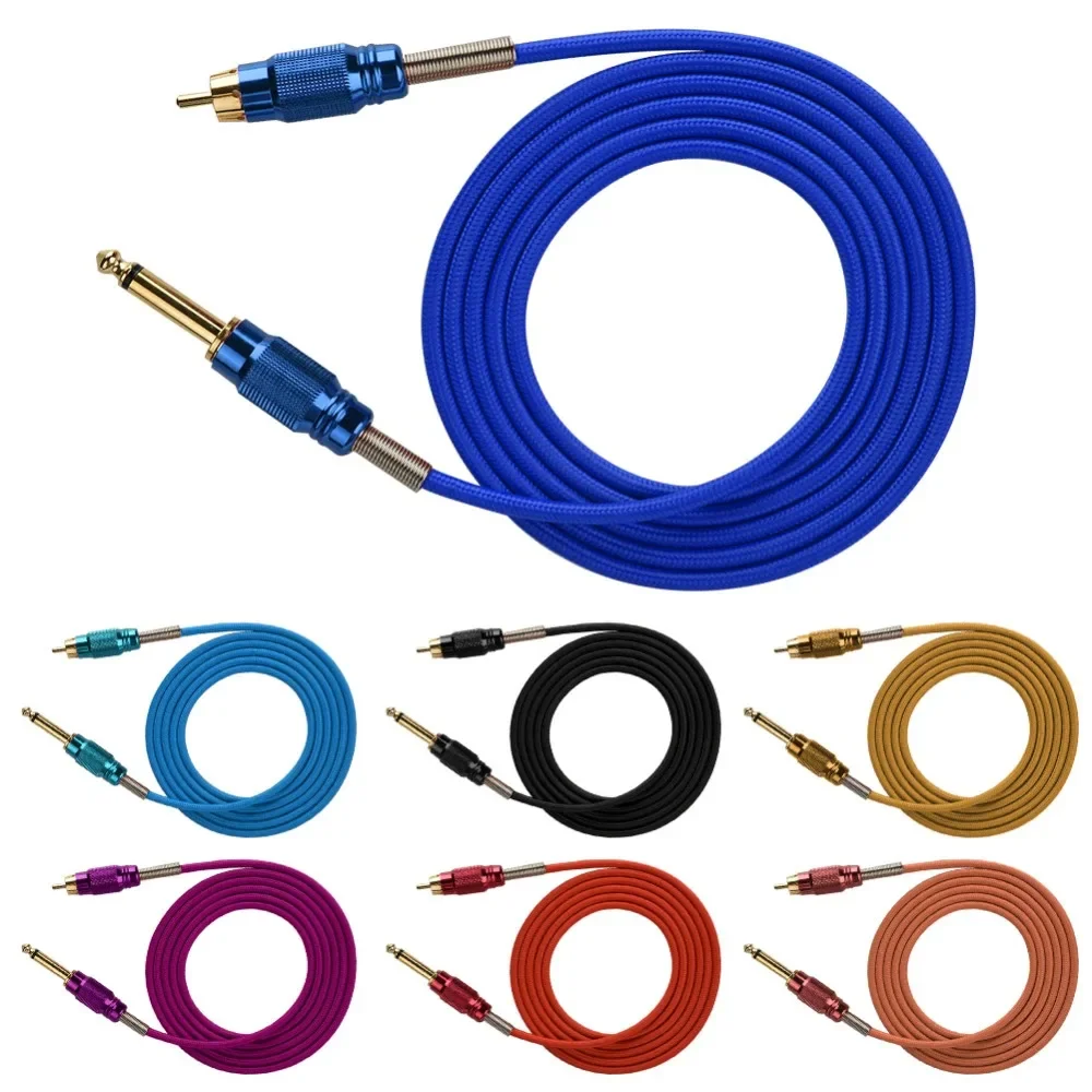 7 colors 1.8M RCA interface Cable Clip Tattoo Cord Switch Hook Line For Conversion kit Power Supply Cable For Tattoos Machines z hook mower train engine brake wheel drive throttle puller cable for easyboost throttle cable to most motorised garden machines