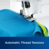 1034D, Heavy-Duty Metal Frame Overlock Machine,1,300 Stitches Per Minute, Removeable Trim Trap, 3 Included Accessory Feet, White 5