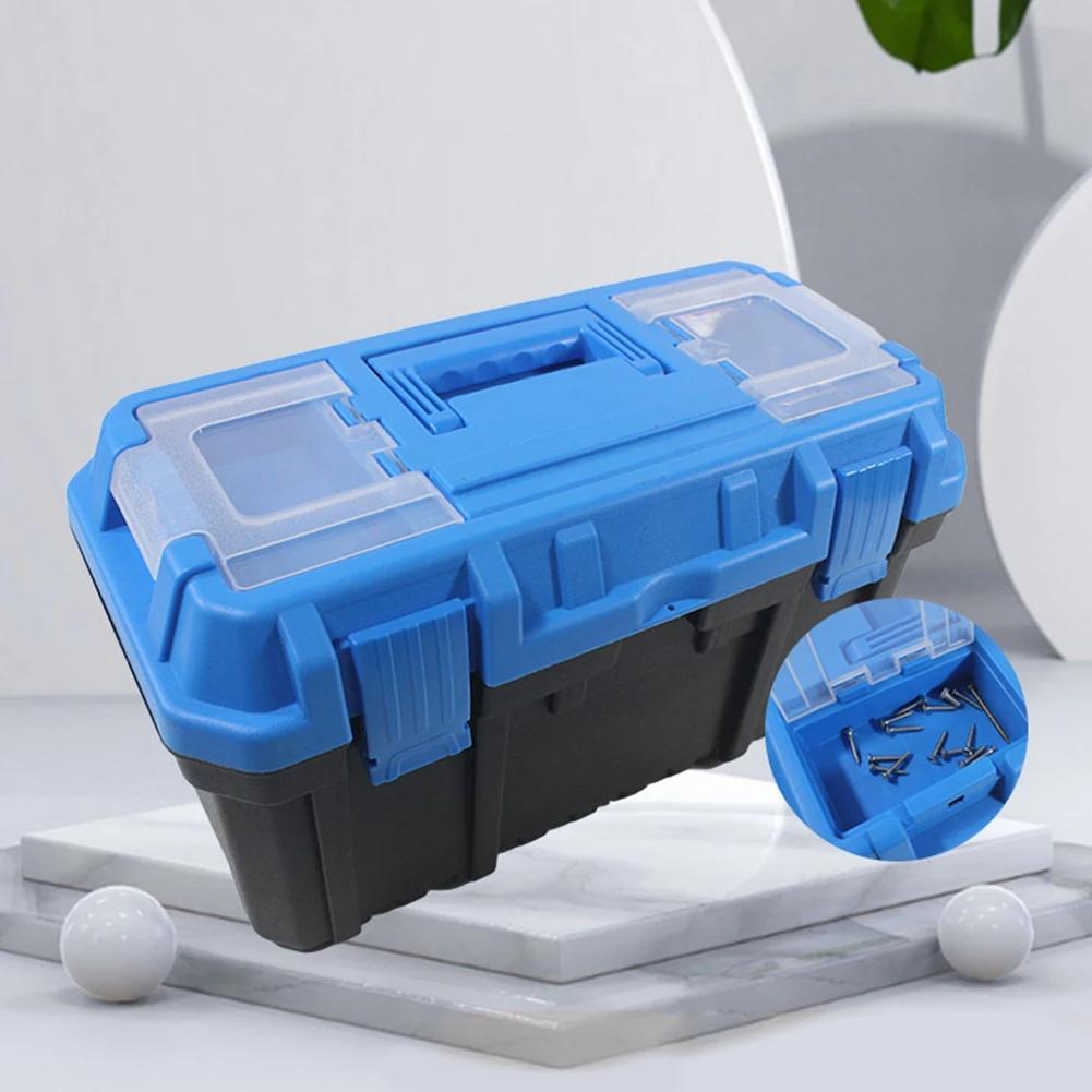 Plastic Tool Box Electrician Work Empty Toolbox Large-capacity Portable Tool Organizer Shockproof Toolbox Organizer Double Layer 2