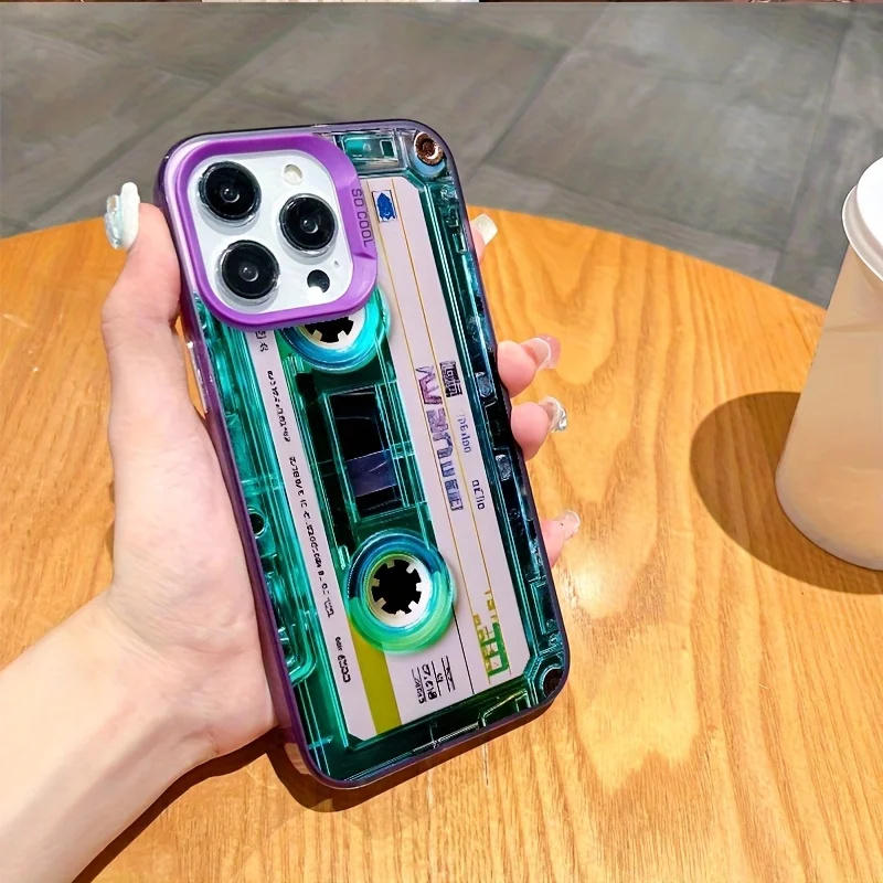 Vibrant Blue Green Cassette Tape Phone Case Cover