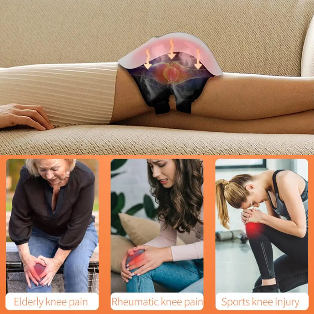 

Knee Massager Cordless Knee Red Light Massager with Infrared Heat Vibration Massage Compression Led Screen for Knee Pain In A9O8