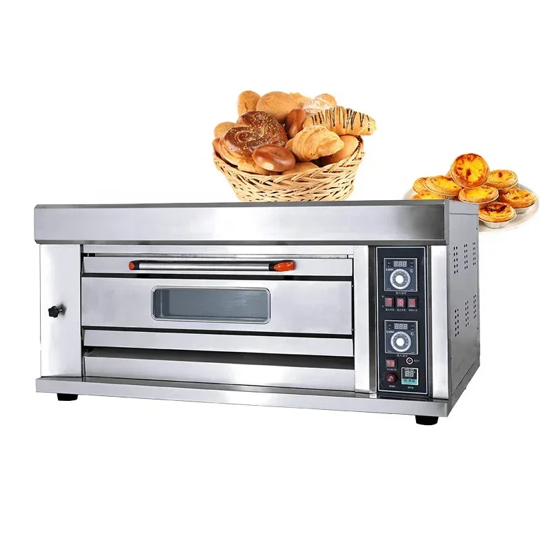 

Double Deck Wall Bake Cake Bread Big Size Luxury Gas Electric Food Pizza Oven for Sale
