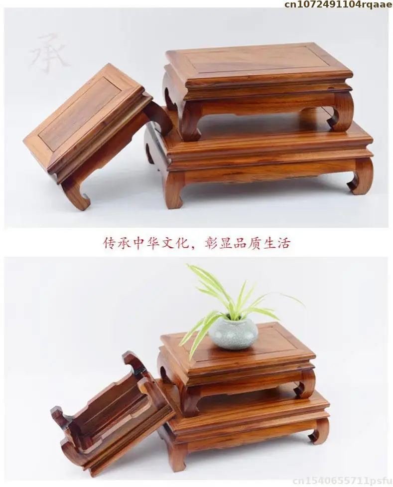 Minimalistische Vase Blumentopf Holz Sortiertisch Desktop Bonsai Pflanze Sockel Dekor Regal Stehend Blumenbasis Pflanzengerüst – Detail 4