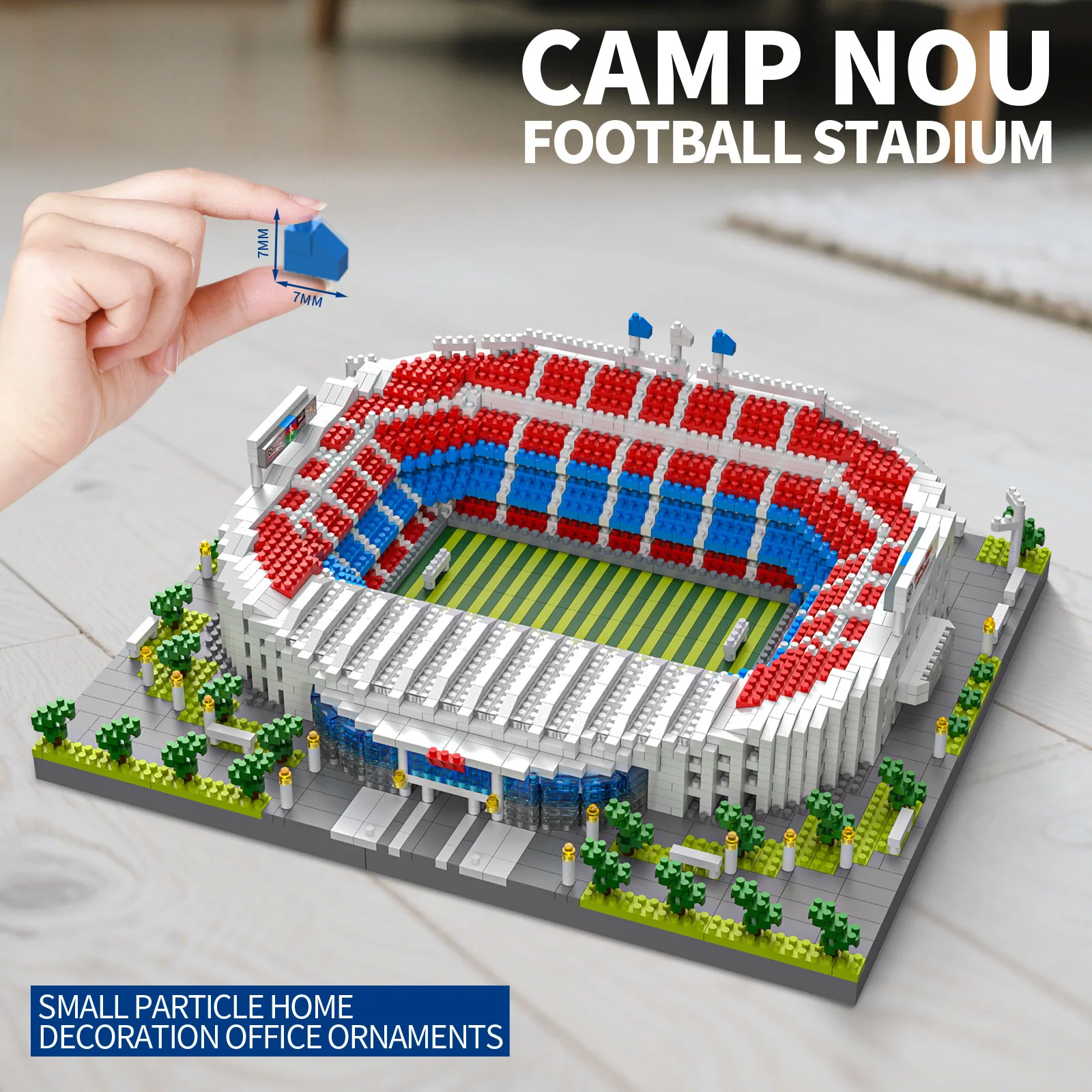 Real Madrid Bernabeu Stadium Building Blocks, 3000+PCS 3D Model Kit for Adults,