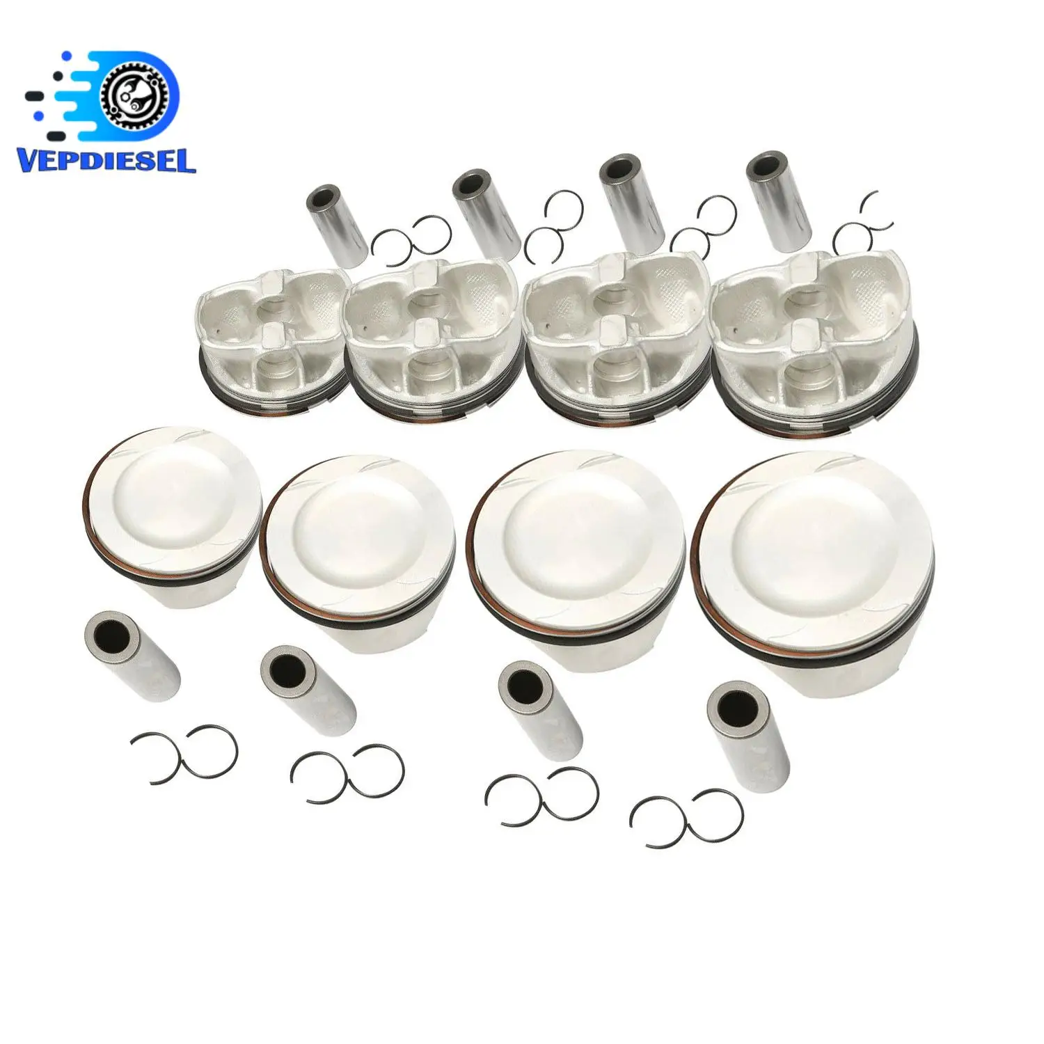 

8pcs Engine Pistons+24pcs Rings Fits For 2011-2017 Mercedes-Benz C218 X218 W212 S212 W166 M157 5.5L Car Replacement Accessories