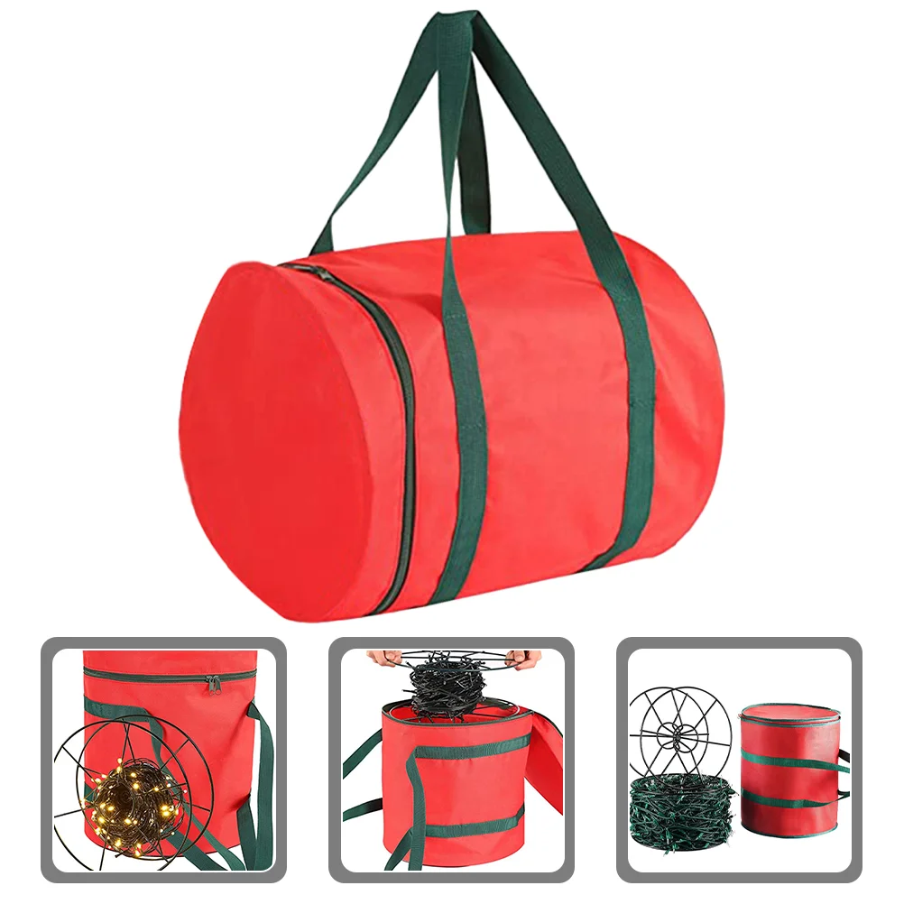 

Christmas Lamp String Storage Bag Waterproof Zippered Bag with Carry Handles