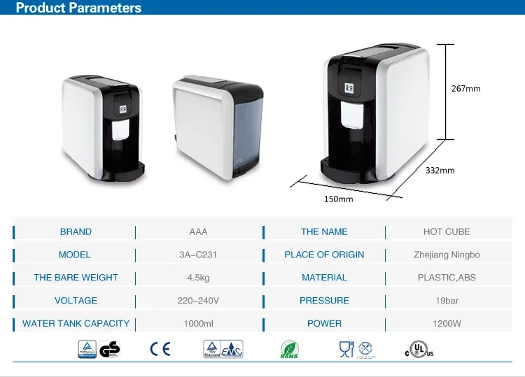 Capsule Professional Espresso Coffee Machine