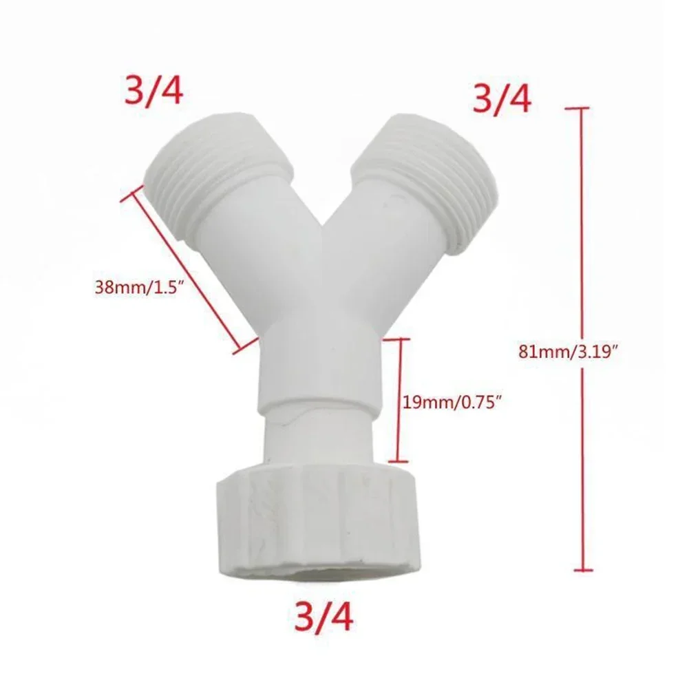 Y Splitter Joint Adapter Overflow Pipe Dishwasher Washing Machine Double Inlet Drain Pipe Sink Junction 6 Point Tee Joint Gasket drainage pipe set dish basin drain connector