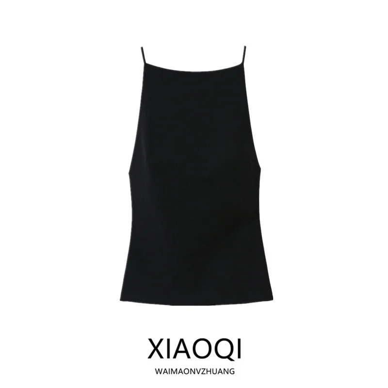 Winter 2025 Women's Faion Ba Bow Design Top New Arrival Vest Strap Outwear Regular Length Other Material 00%