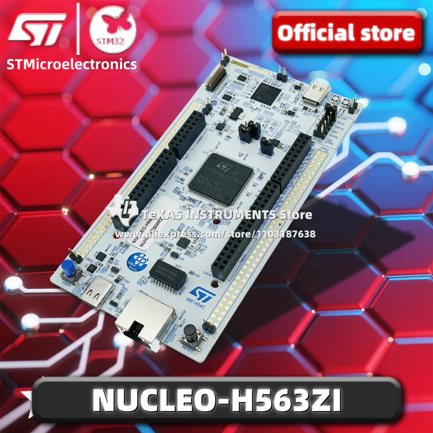 【TI Official】NUCLEO-H563ZI STM32 Nucleo-144 development board with ...