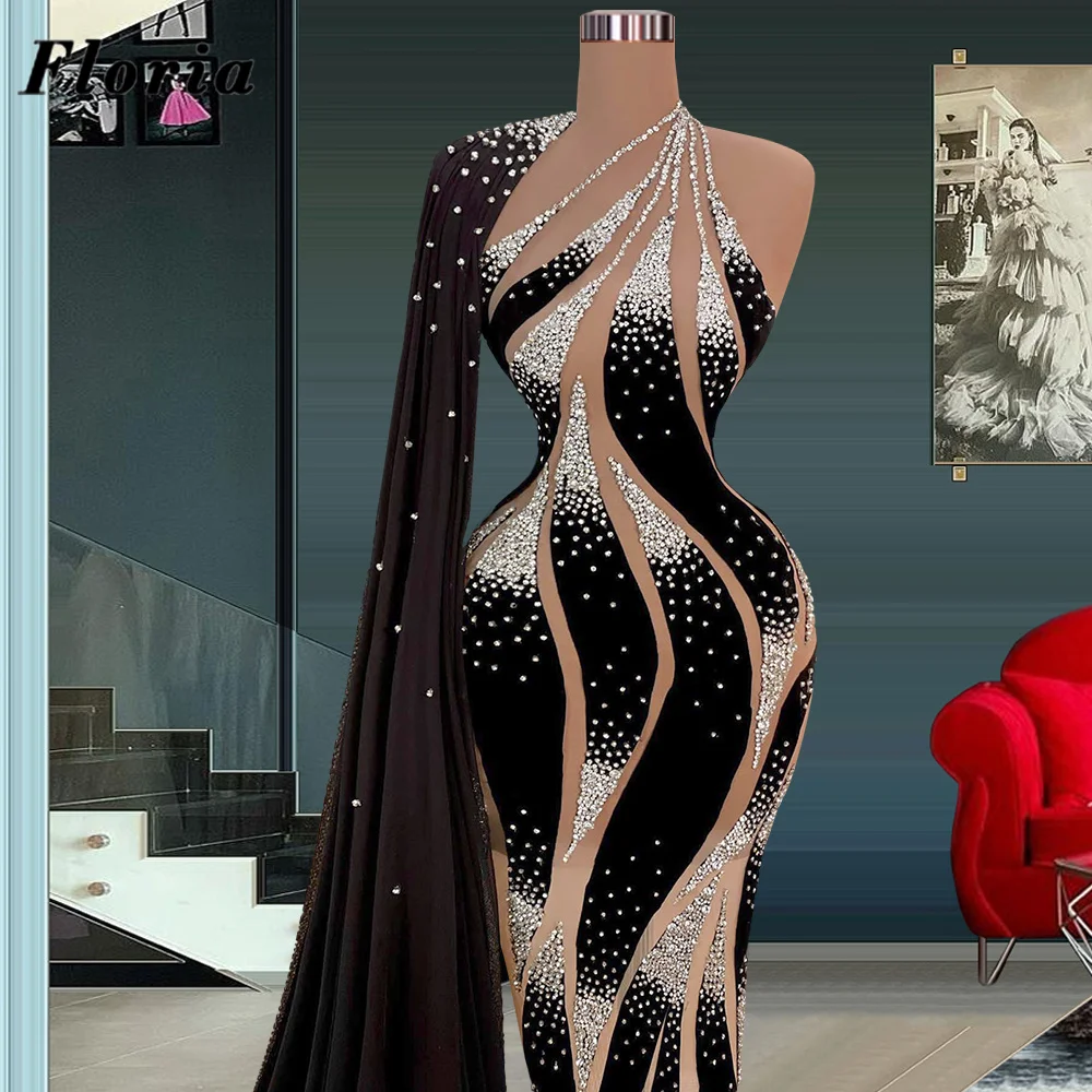 

Floria Vestidos De Mujer Sexy Mermaid Long Evening Dresses New Fashion Dubai Beading Red Carpet Runway Dress 2023 Party Dress