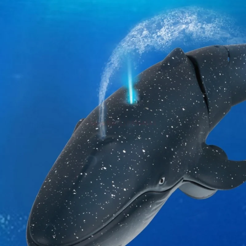 Remote Control Water Spraying Electric Shark Biomimetic Whale Swimming Toy Rc Simulation Whale Model Rechargeable Children's Toy 5