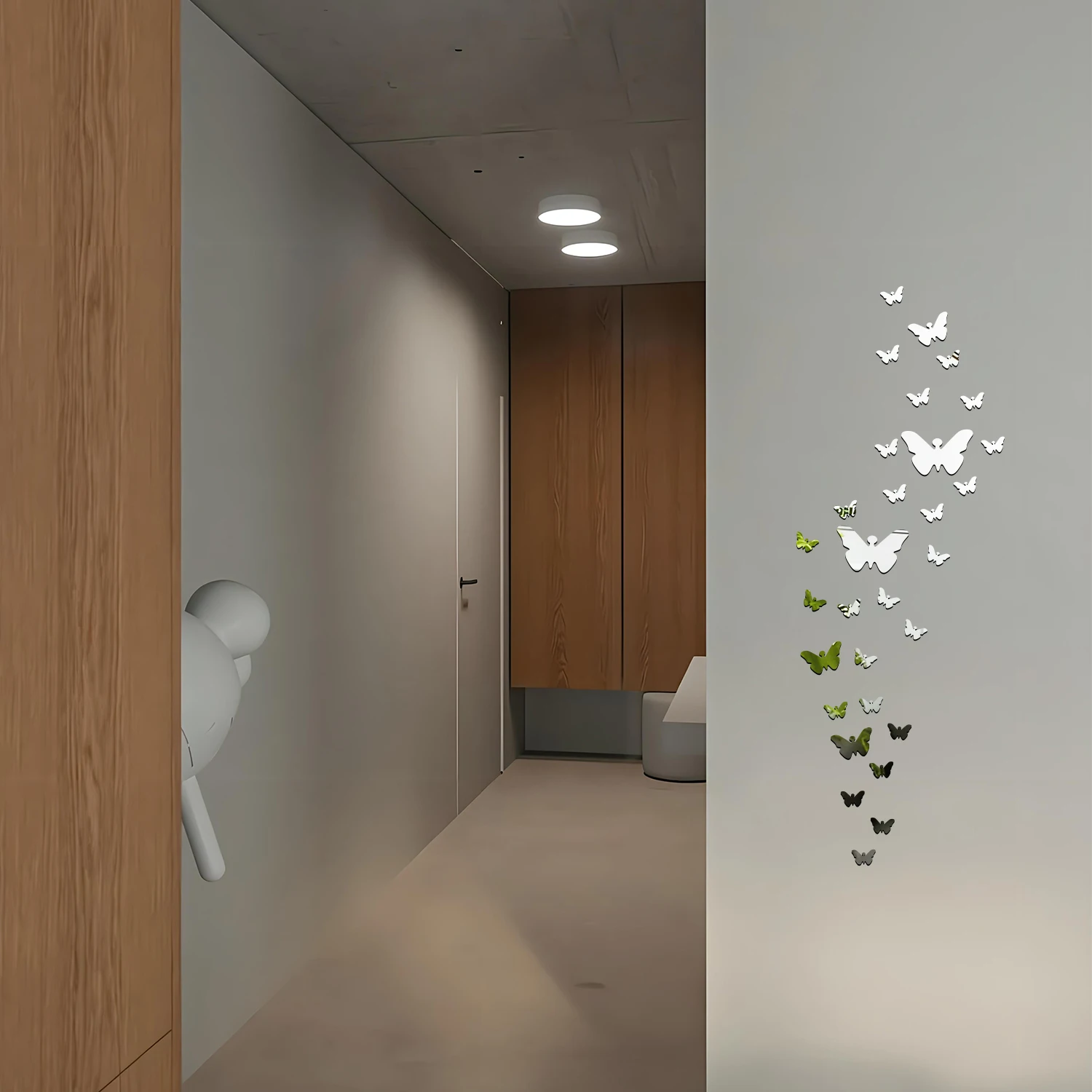 30PCS 3D Acrylic Mirror Wall Sticker DIY Butterfly Living Room Entrance Wall Home Decoration Art Furniture Stickers wall sticker mirror wall sticker acrylic wall sticker