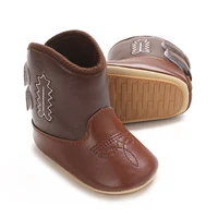 0-18M Newborn Baby Boys Girls Winter Toddler Short Boots Soft Rubber Bottom Non-Slip Baby Boots 3