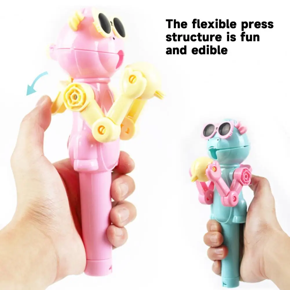Dinosaur Lollipop Holder Fun Cartoon Plastic Candy Storage Toy Kid-friendly Novelty Stress Relief Gift for Kids