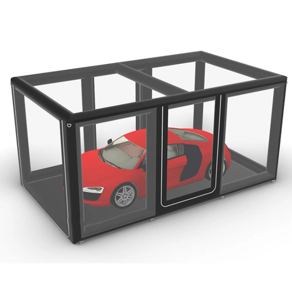 High quality PVC Inflatable black Spray Paint Booth Tent For Car Care And Cleaning mobile shop cover, no continuous inflation 6